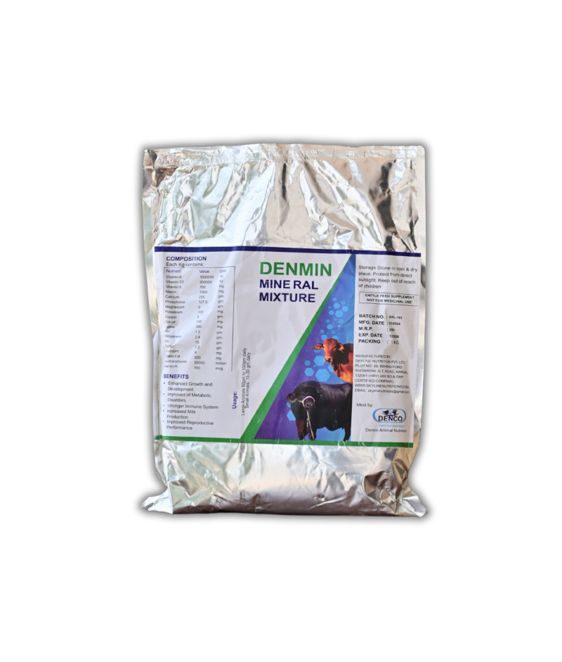 Denmin Mineral Mixture 1Kg | Essential Mineral Supplement for Cattle Health
