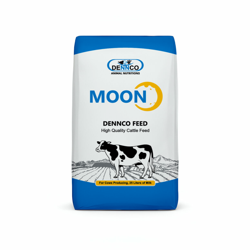 Dennco Cattle Feed – Moon | Balanced Nutrition for 25L Milk-Producing Cows